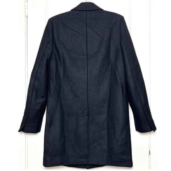 NWT EVERLANE Recycled Italian Wool Navy 3 Button Classic Fall Jacket Overcoat XS - Picture 4 of 9